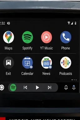 Android Auto integrated into a Bentley factory display